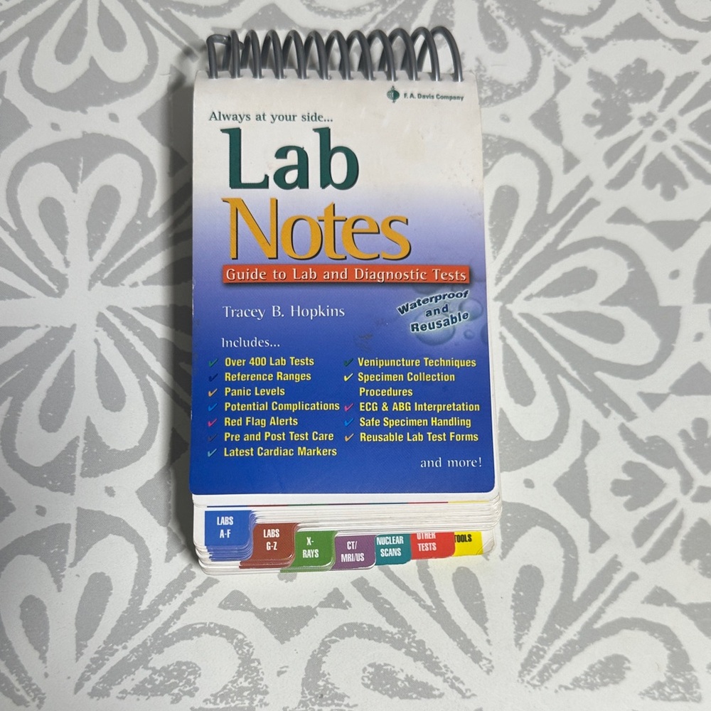 Lab Notes Spiral Reference Guide - Blue Cover - Picture 2 of 10